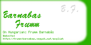 barnabas frumm business card